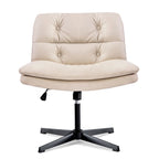 Large Size Armless Home Office Desk Chair No Wheels