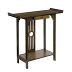 Classic Console Table with Drawer Bottom Shelf for Entryway Foyer