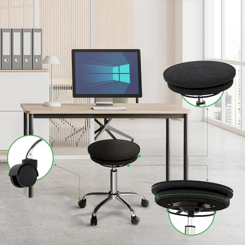 Wobble Stool Air balance ball chair on wheels alternative rolling