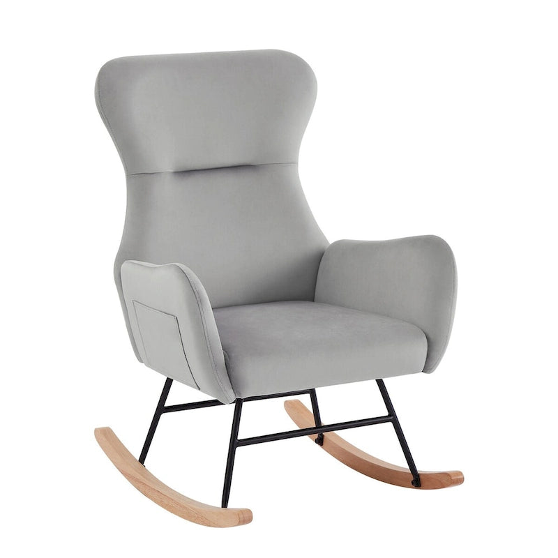 Teddy Fabric Rocking Chair for Living Room