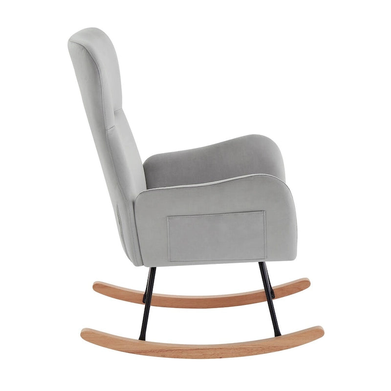 Teddy Fabric Rocking Chair for Living Room