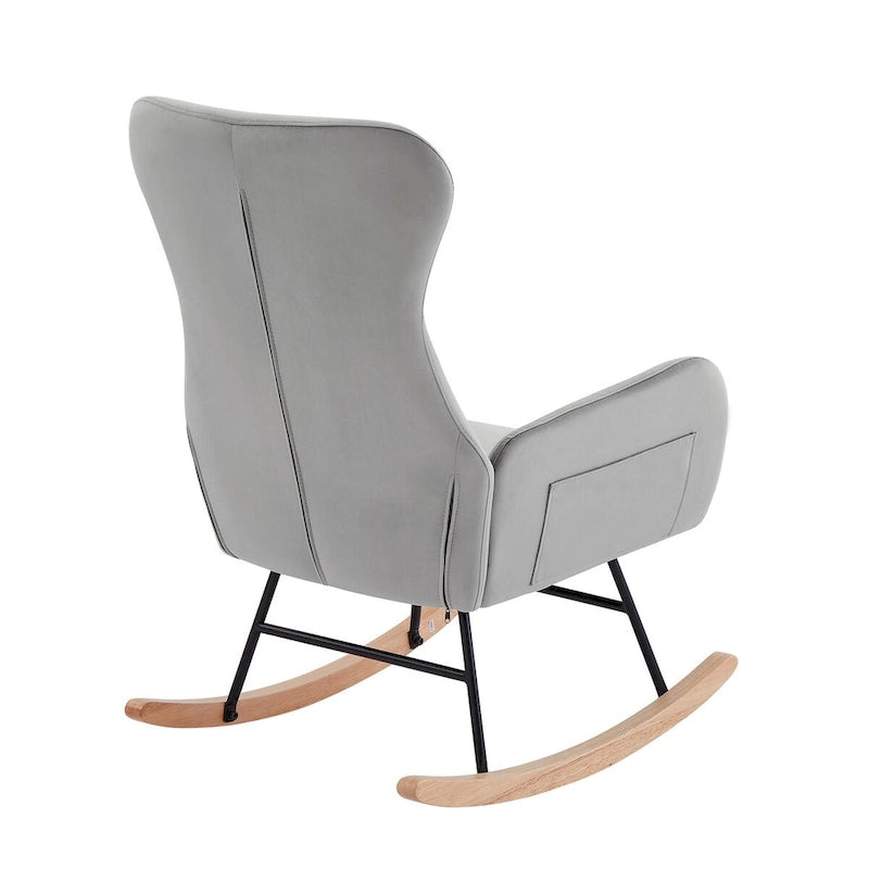 Teddy Fabric Rocking Chair for Living Room