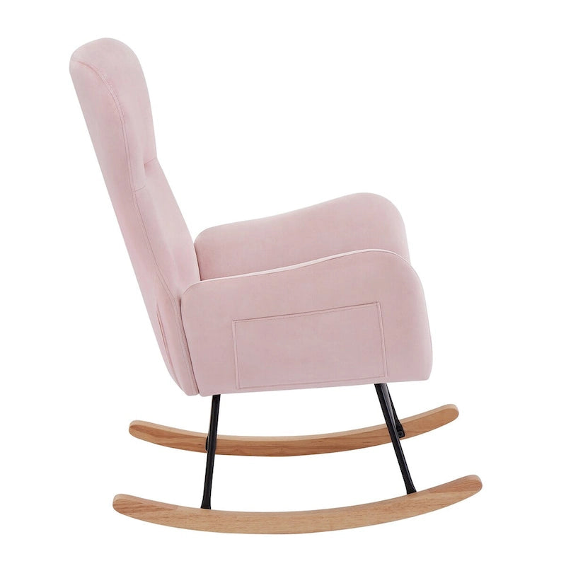 Teddy Fabric Rocking Chair for Living Room