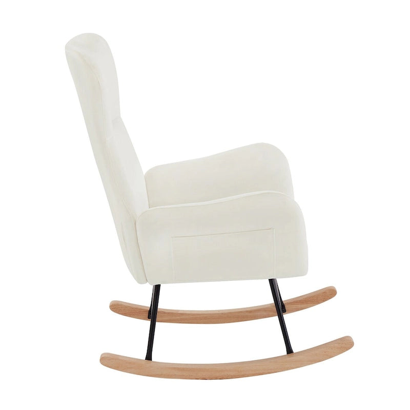 Teddy Fabric Rocking Chair for Living Room