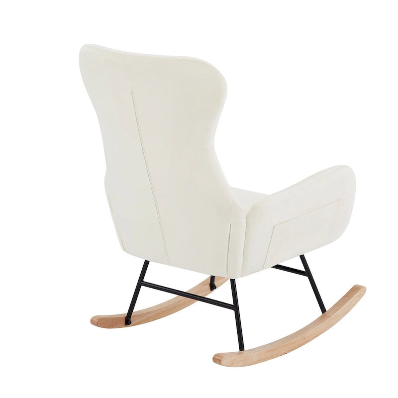 Teddy Fabric Rocking Chair for Living Room
