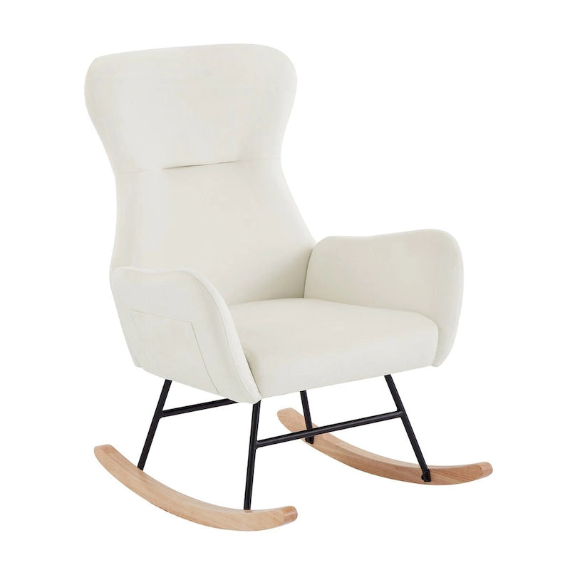 Teddy Fabric Rocking Chair for Living Room