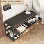 3 Tier Entryway Bench - 35.43D x 11.81W x 22.44H