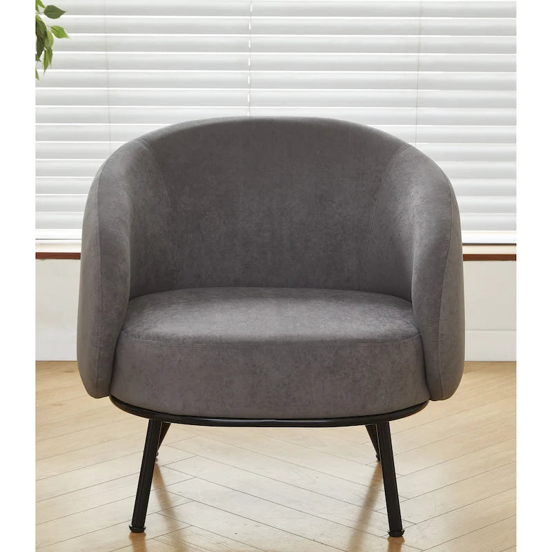 Mid Century Barrel Back Indoor Accent Chair