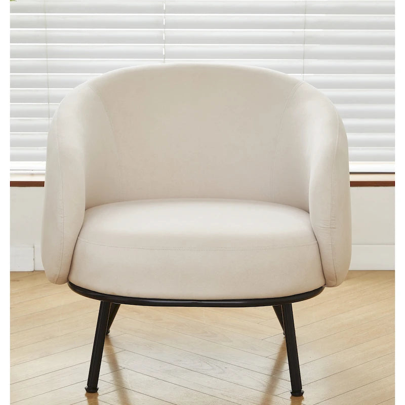 Mid Century Barrel Back Indoor Accent Chair