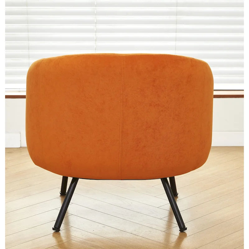 Mid Century Barrel Back Indoor Accent Chair