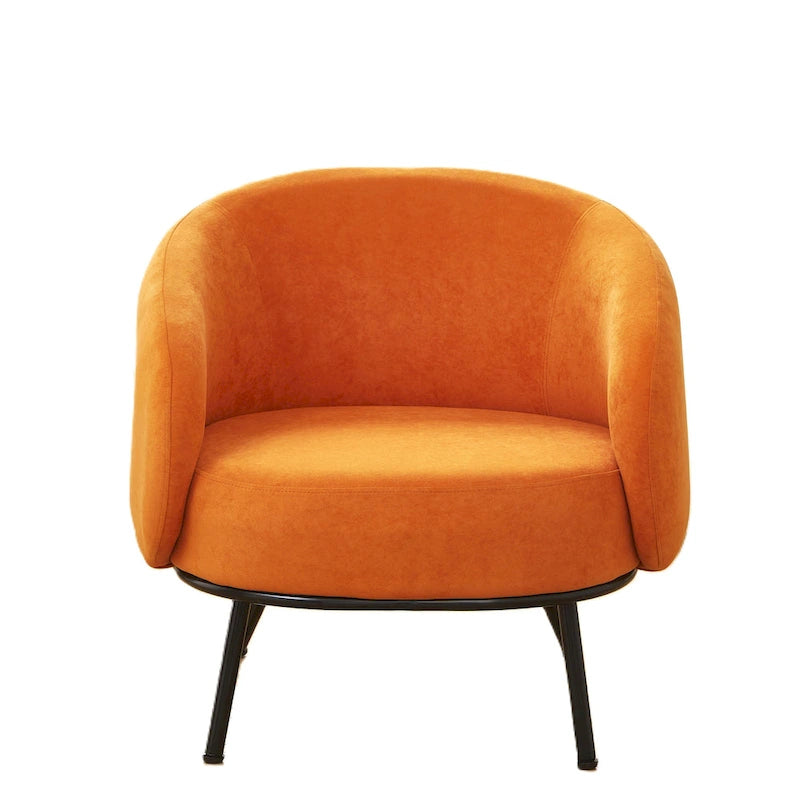 Mid Century Barrel Back Indoor Accent Chair