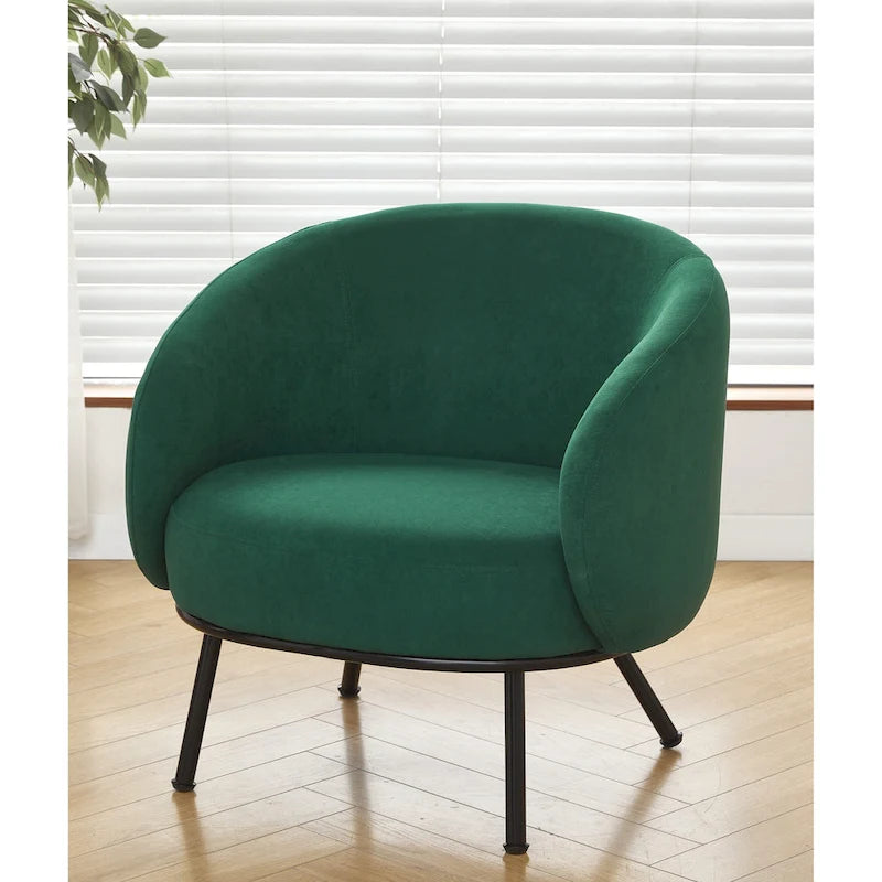 Mid Century Barrel Back Indoor Accent Chair