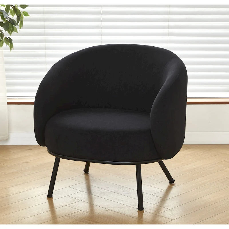 Mid Century Barrel Back Indoor Accent Chair