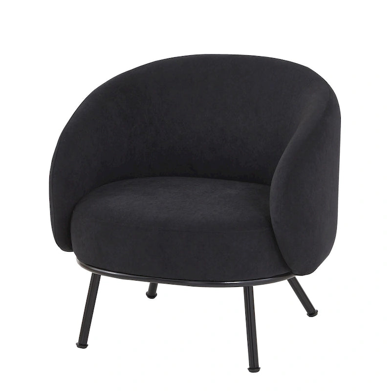 Mid Century Barrel Back Indoor Accent Chair