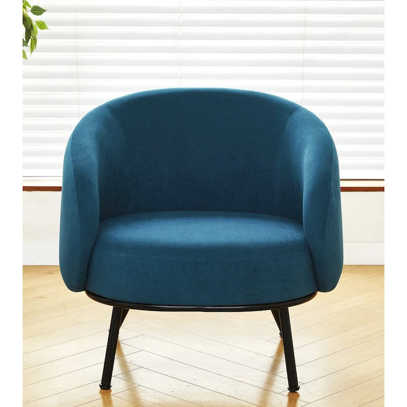 Mid Century Barrel Back Indoor Accent Chair