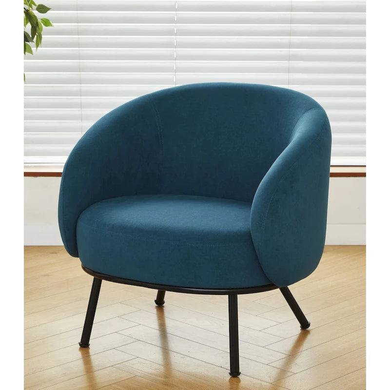 Mid Century Barrel Back Indoor Accent Chair