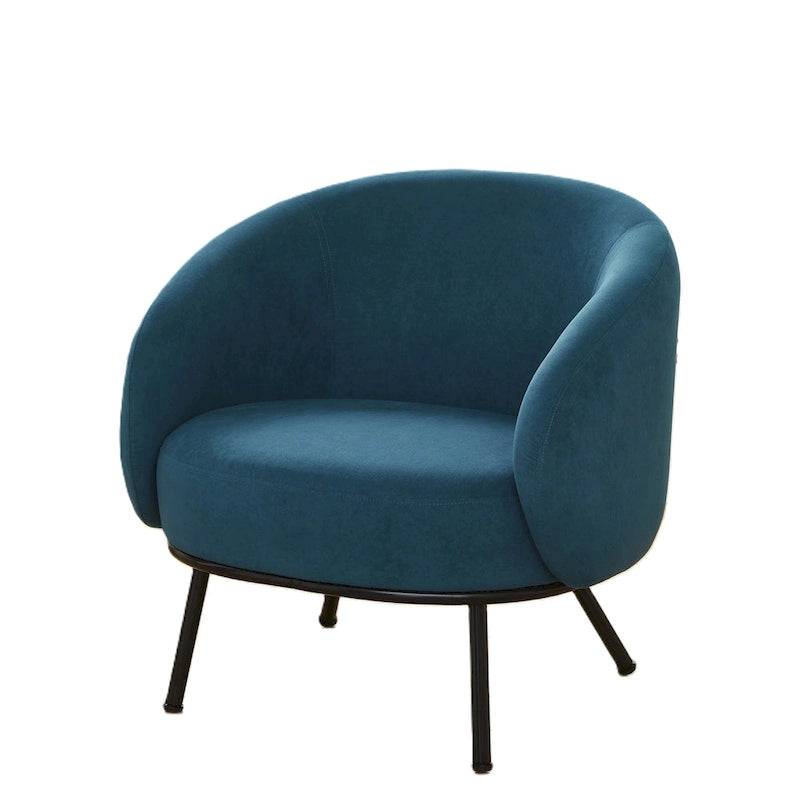 Mid Century Barrel Back Indoor Accent Chair