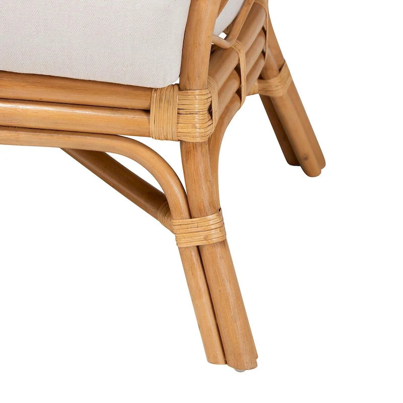 Emmeline Bohemian Honey Rattan Accent Chair