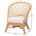Emmeline Bohemian Honey Rattan Accent Chair