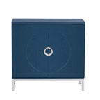 Storage Cabinet Accent Cabinet with Solid Wood Veneer and Metal Leg Frame for Living Room, Entryway