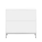 Storage Cabinet Accent Cabinet with Solid Wood Veneer and Metal Leg Frame for Living Room, Entryway