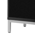 Storage Cabinet Accent Cabinet with Solid Wood Veneer and Metal Leg Frame for Living Room, Entryway