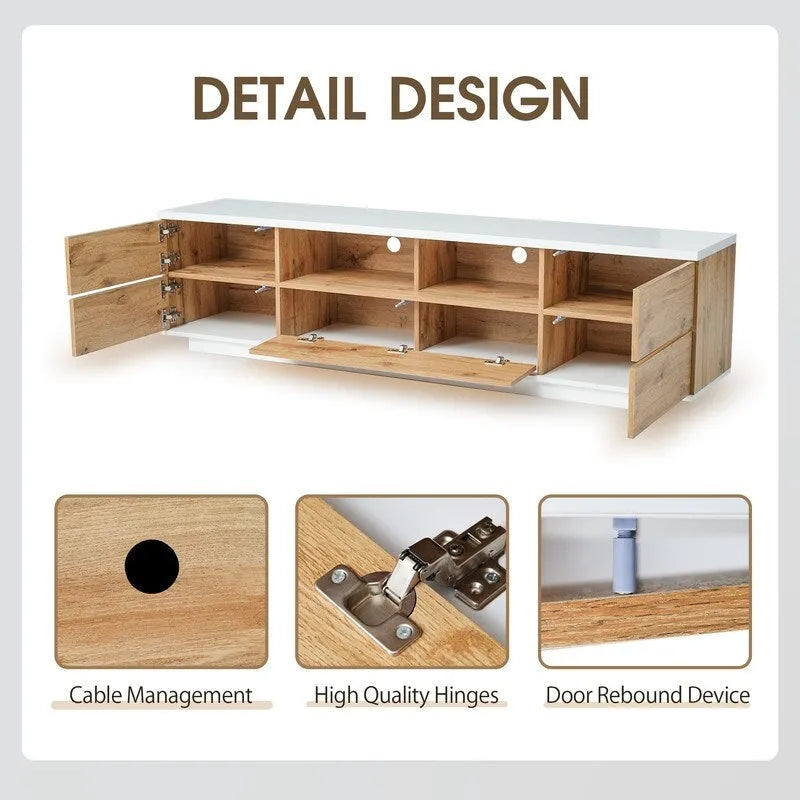 Modern TV stand for TVs up to 80, Entertainment Center Media Console