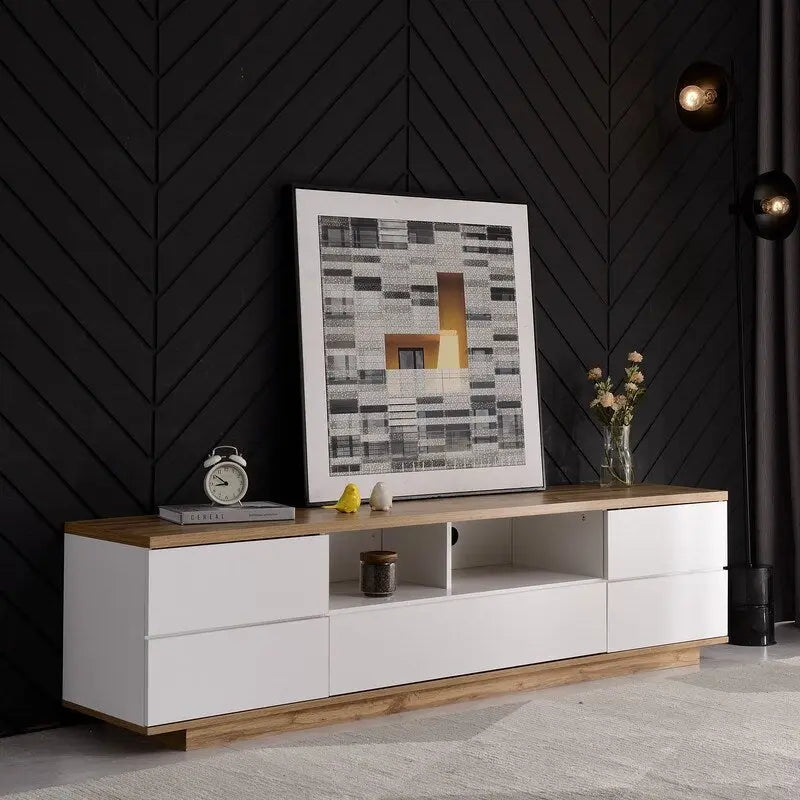 Modern TV stand for TVs up to 80, Entertainment Center Media Console