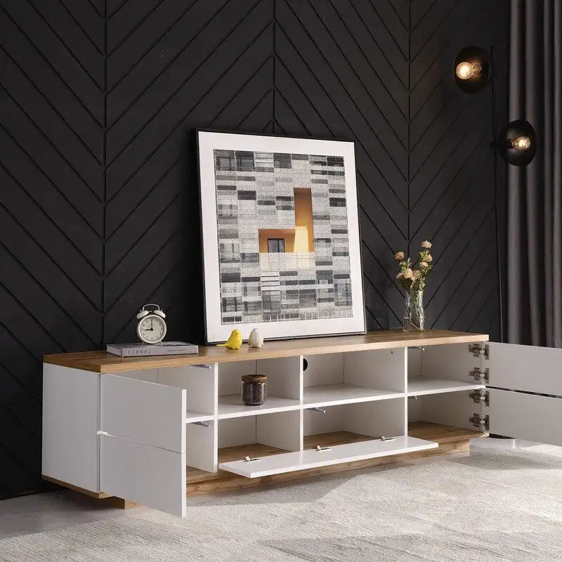 Modern TV stand for TVs up to 80, Entertainment Center Media Console