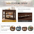 Console Sofa Table with 2 Storage Drawers and 2 Tiers Shelves