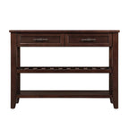 Console Sofa Table with 2 Storage Drawers and 2 Tiers Shelves