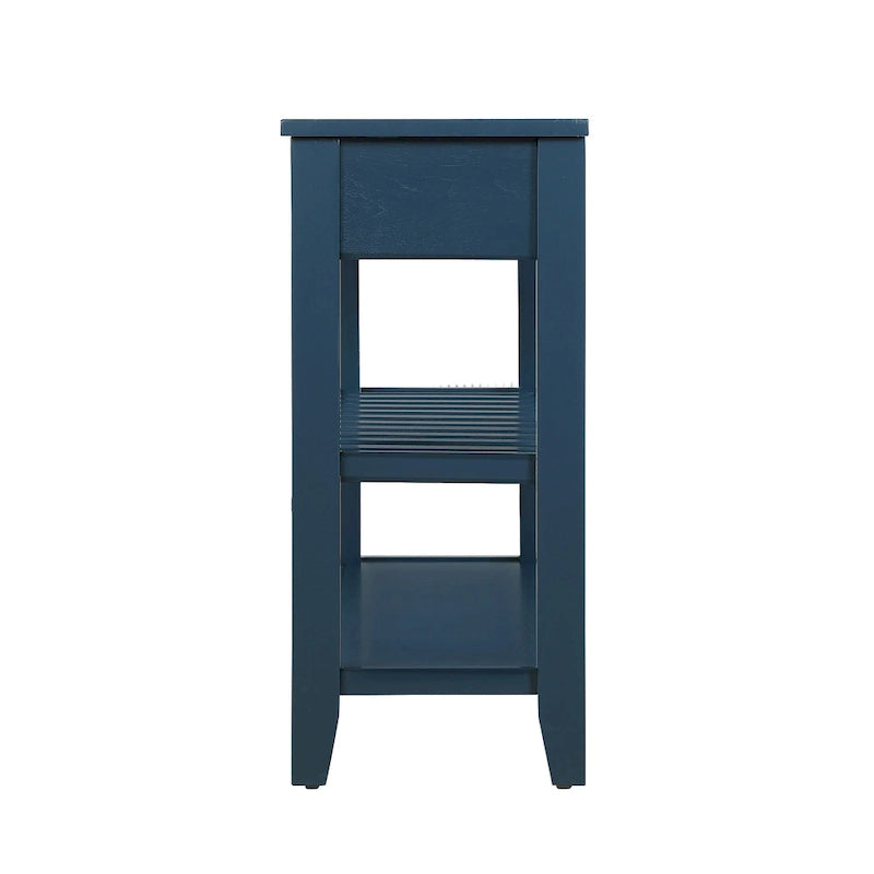 Console Sofa Table with 2 Storage Drawers and 2 Tiers Shelves