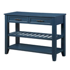 Console Sofa Table with 2 Storage Drawers and 2 Tiers Shelves