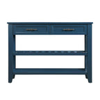 Console Sofa Table with 2 Storage Drawers and 2 Tiers Shelves