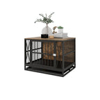 Dog Crate Furniture,32.67 Inches Dog Kennel for Dogs up to 70 lb,Removable Tray, Heavy-Duty Dog Cage End Table