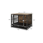 Dog Crate Furniture,32.67 Inches Dog Kennel for Dogs up to 70 lb,Removable Tray, Heavy-Duty Dog Cage End Table