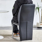 Set of 4 modern minimalist dining chairs in PU material