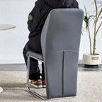 Set of 4 modern minimalist dining chairs in PU material