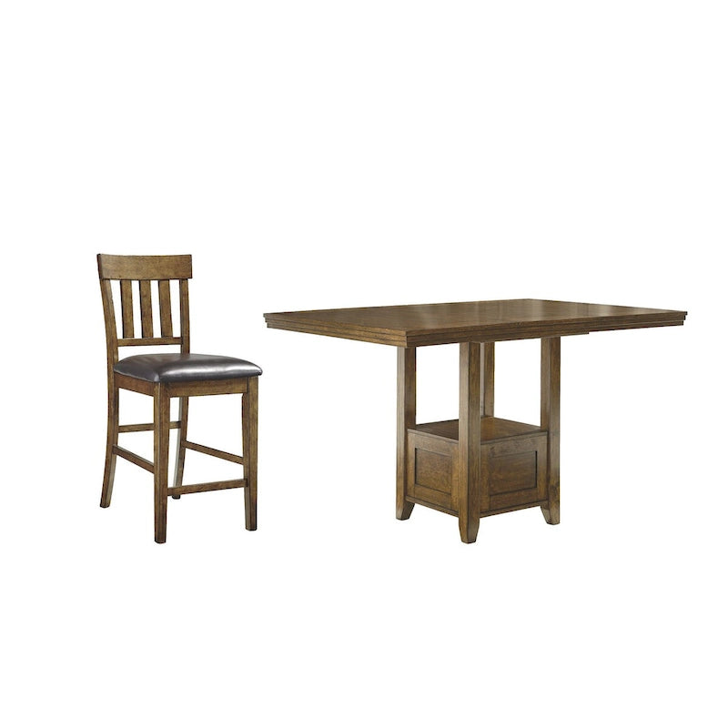 Signature Design by Ashley Ralene Medium Brown7-Piece Counter Height Dining Package