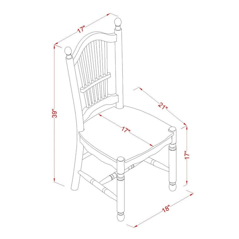 East West Furniture 5 Piece Dinette Set for 4 Includes a Round Dining Room Table and 4 Kitchen Dining Chairs, Linen White