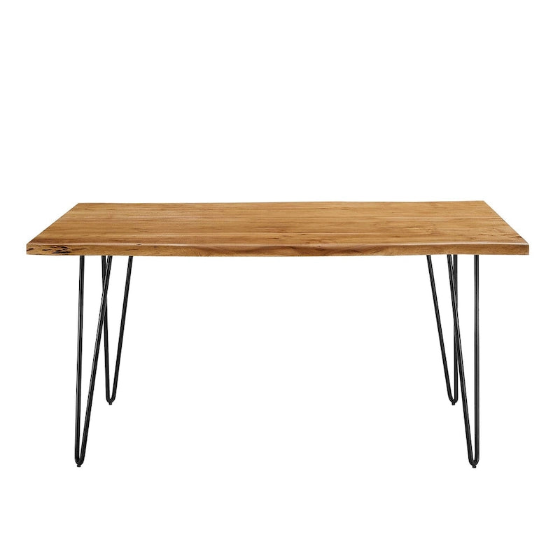 Ardor 60 Live Edge Acacia Wood Dining Table - Black Natural