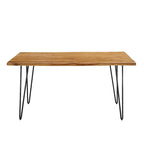 Ardor 60 Live Edge Acacia Wood Dining Table - Black Natural