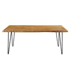 Ardor 60 Live Edge Acacia Wood Dining Table - Black Natural