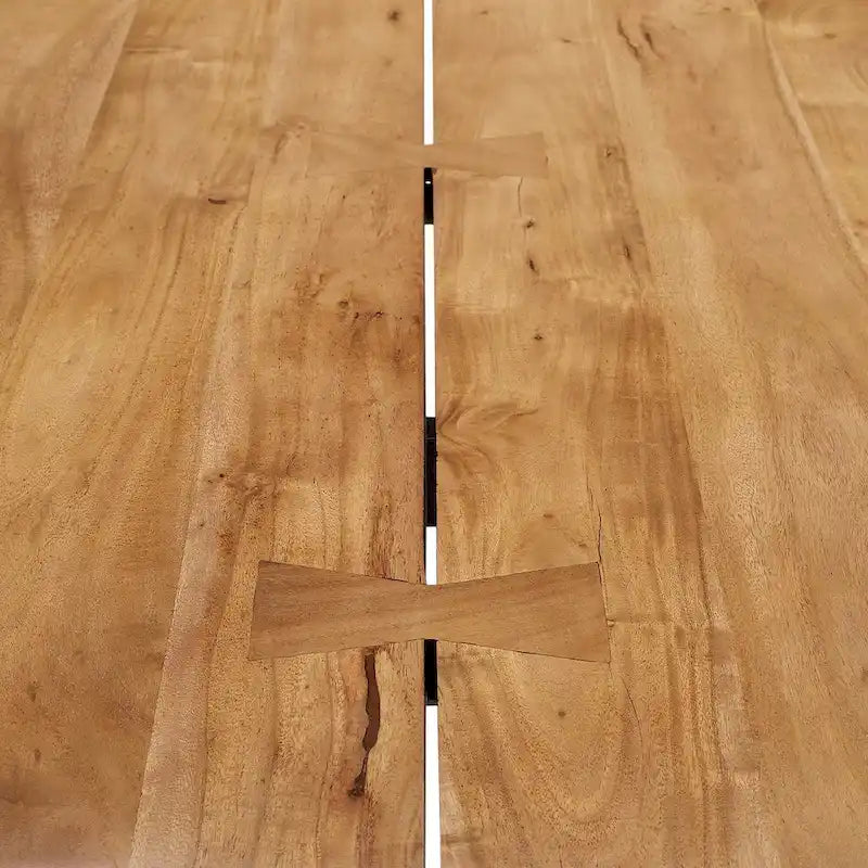 Ardor 60 Live Edge Acacia Wood Dining Table - Black Natural