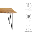 Ardor 60 Live Edge Acacia Wood Dining Table - Black Natural