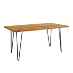Ardor 60 Live Edge Acacia Wood Dining Table - Black Natural