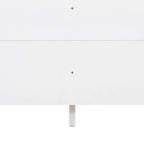 Modern Farmhouse Style Sideboard with Four Artificial Rattan Decorated Doors