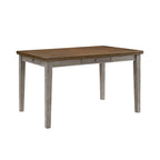 Trea 36 Inch Counter Height Table, 6 Seater, 4 Drawers, Cherry Brown, Gray