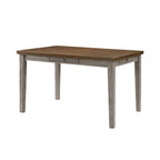 Trea 36 Inch Counter Height Table, 6 Seater, 4 Drawers, Cherry Brown, Gray