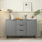 Wood Sideboard Buffet Cabinet with Storage, 3 Drawers & 2 Doors